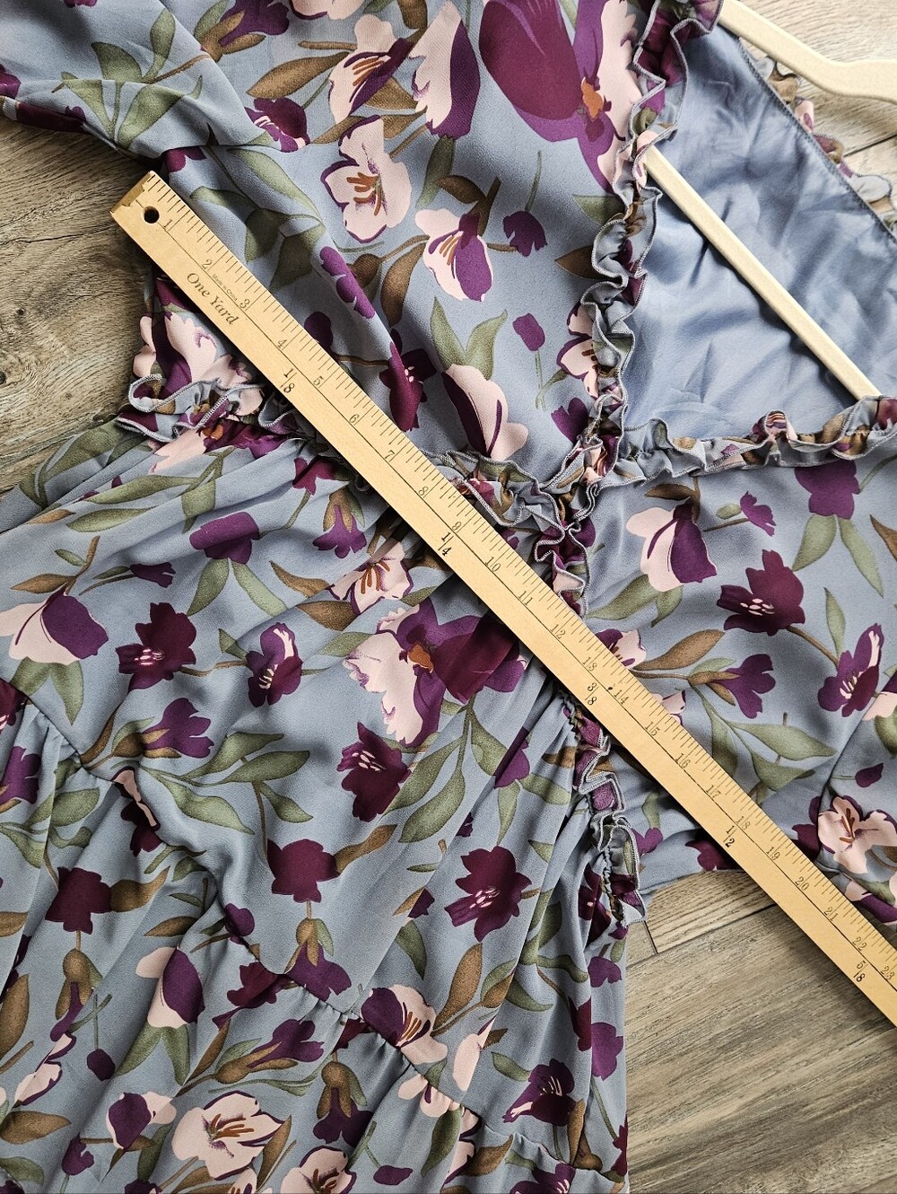 Floral Blue Maxi Dress - Picture 9 of 14